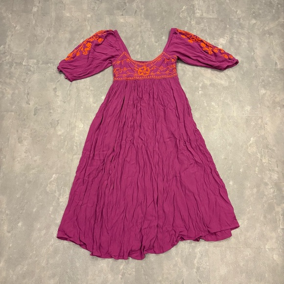 FREE PEOPLE Wedgewood Midi Maxi Dress Orchid Pavillion Size Medium - Picture 2 of 10